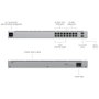Ubiquiti UniFi USW-16-POE con 16 puertos Gigabit, 8 PoE+ y pantalla táctil